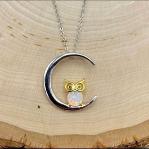 Owl with Opal Stone